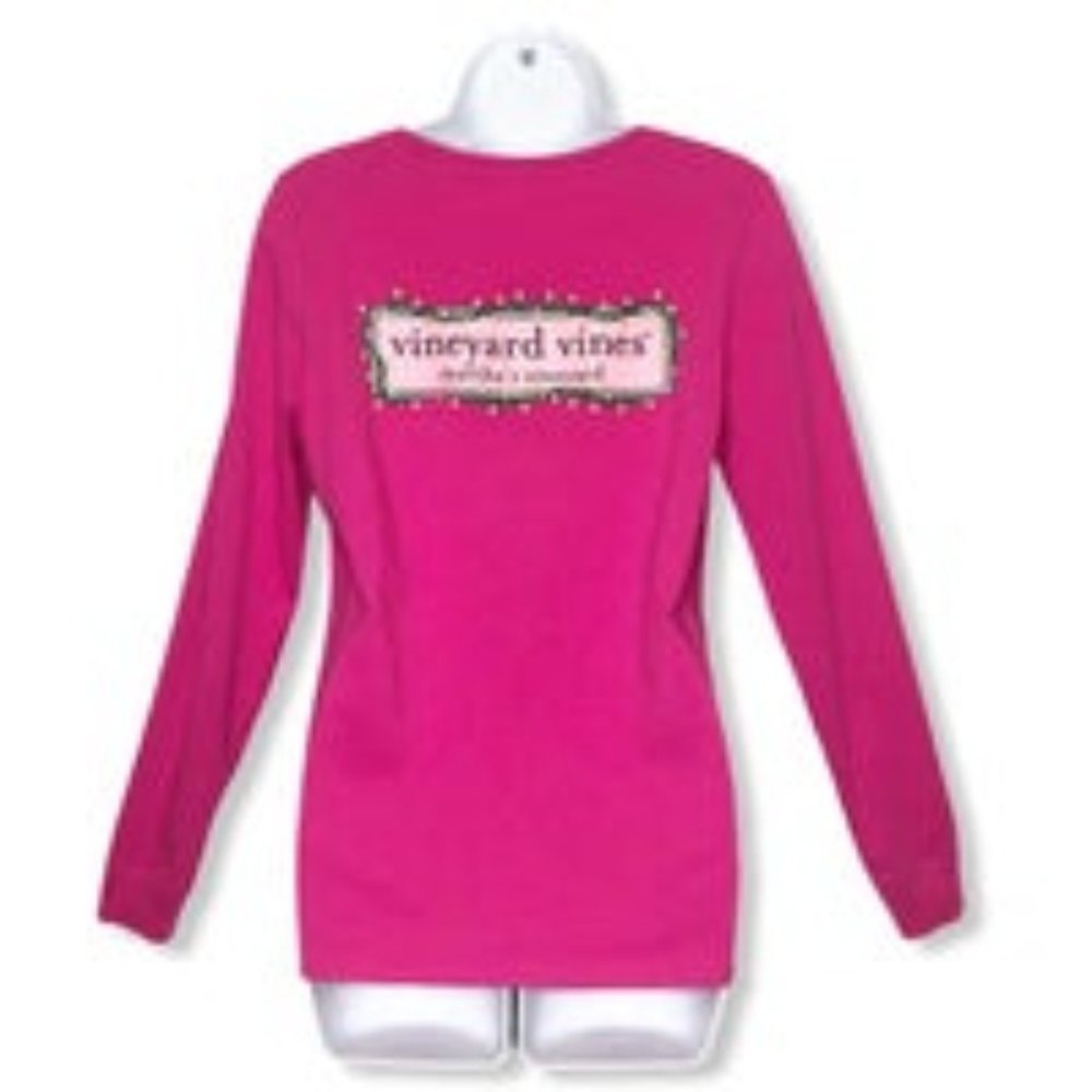 Vineyard Vines Tee XS Long Sleeve Pink